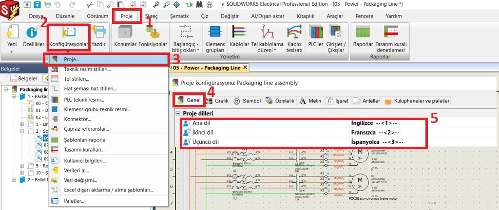 Electrical Proje Dil Seçeneği