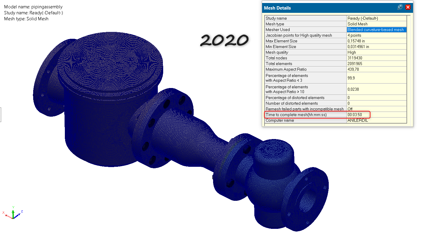 SOLIDWORKS Simulation 2021 Mesh Yenilikleri - TEKYAZ Blog