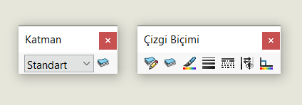 Katman ve Çizgi Biçimi sekmeleri