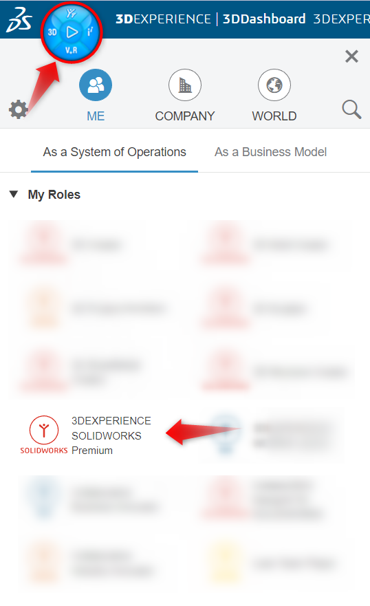 Pusula>My Roles>3DEXPERIENCE SOLIDWORKS