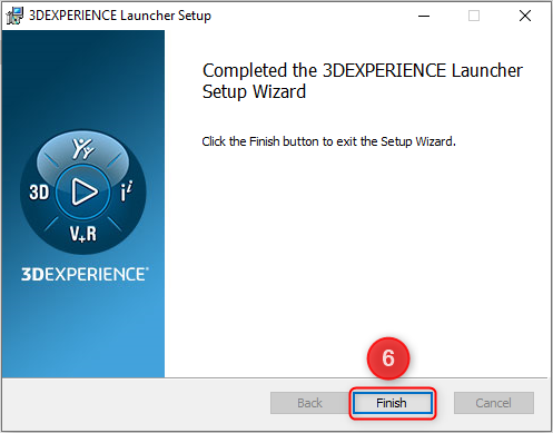 3DEXPERIENCE Kurulum Sihirbazı Tamamlama