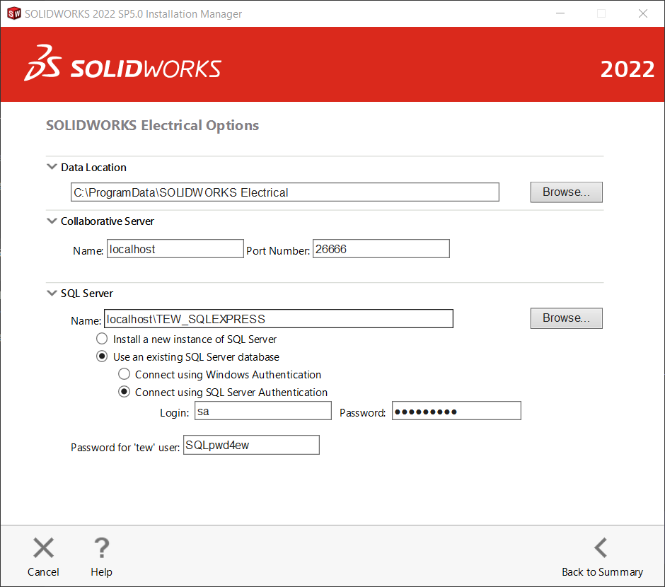 SOLIDWORKS Electrical Kurulum Seçenekleri