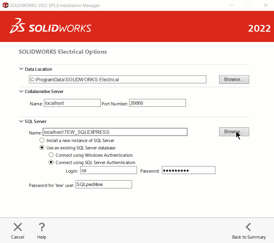 Mevcut SQL Server Instance Seçme