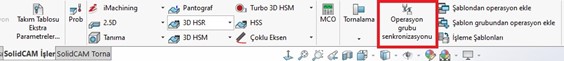 Operasyon Grubu Senkronizasyonunu 
