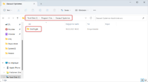 Program Files DraftSight Konumu