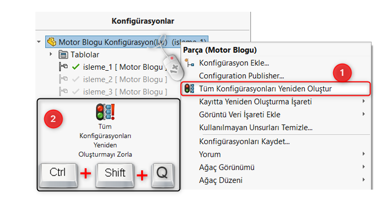 Tüm Konfigürasyonları Yeniden Oluşturma