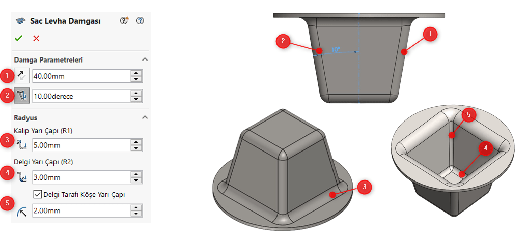 Damga (Stamp) Komutu Parametreleri