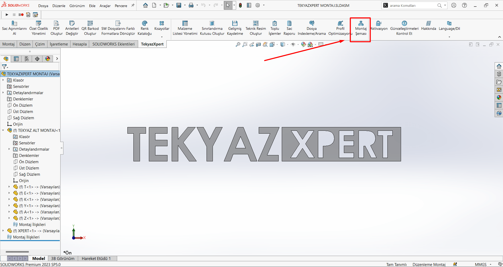 TekyazXpert - Montaj Şeması