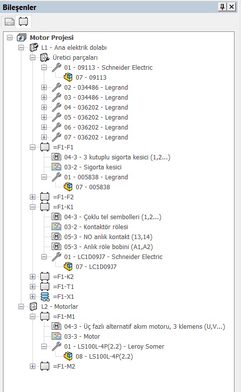 Elektrikli Bileşen Ağacı