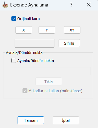 Aynalama menüsü