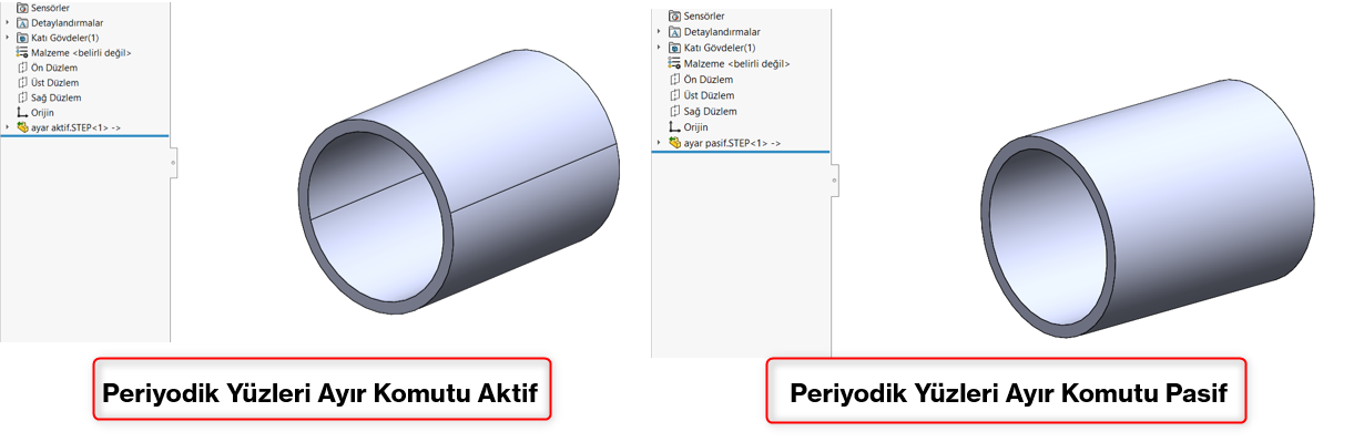 Aktif veya Pasif Olma Durumuna Göre Komut Karşılaştırma 
