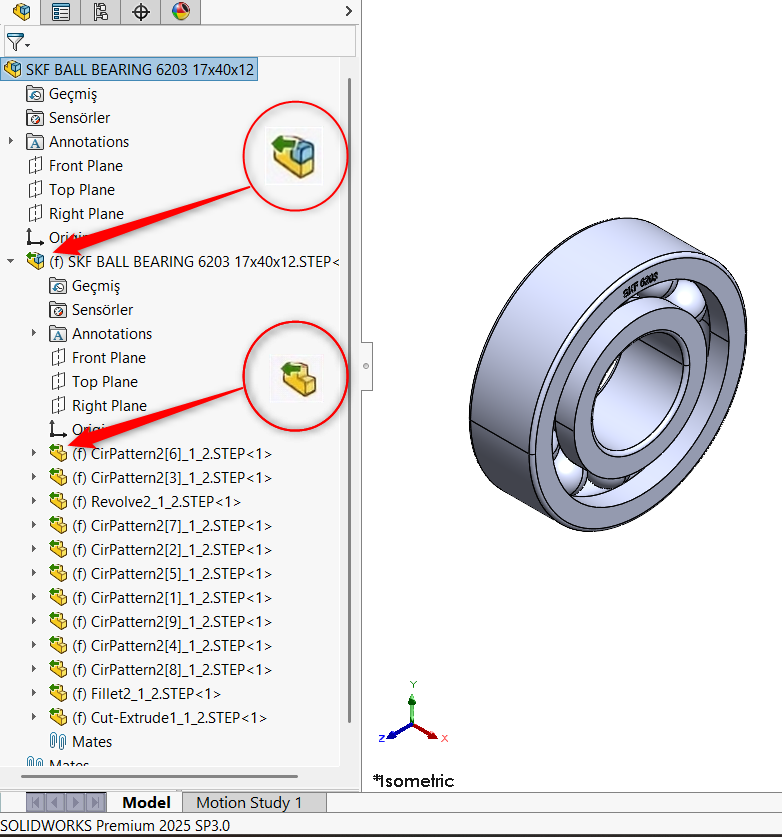 3DInterconnect Seçeneği Aktif Olarak İçeri Aktarılan Model