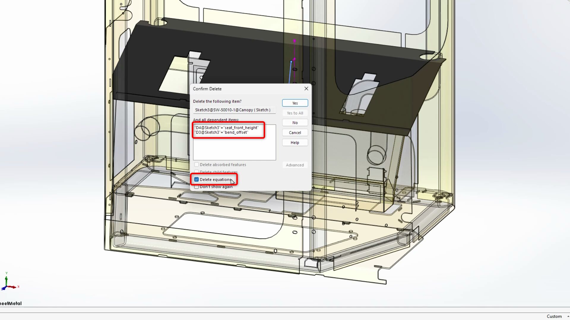 Silinen Ölçülere Referans Veren Denklemleri Otomatik Temizleme