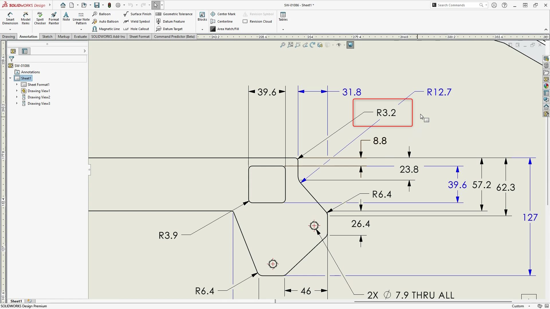 Otomatik Ölçü Çizgisi Kırılma Görünümü