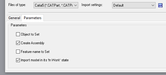 Catia unsur seviyesini içe aktarma