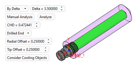 Kanallı Soğutma Elemanı – Delme ucu kontrolü