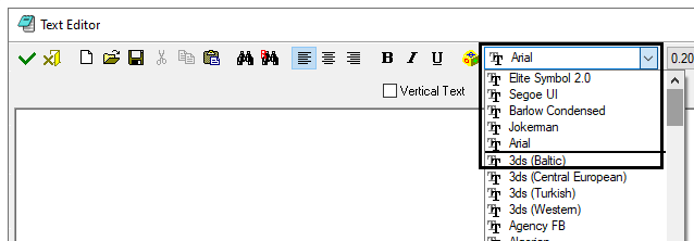 Son kullanılan fontlar (Recently used fonts)