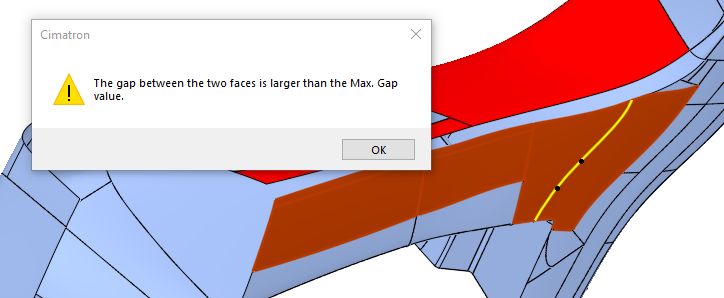 Fillet içinde maksimum boşlukların vurgulanması (Highlighting max gaps in Fillet)