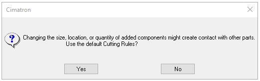 Cut Manager uyarı mesajları