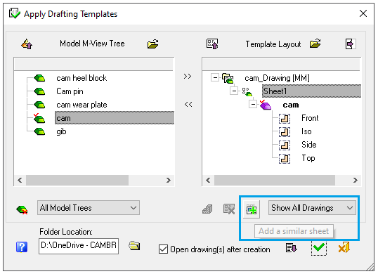 Şablon sayfa kontrolü (Template sheet control)