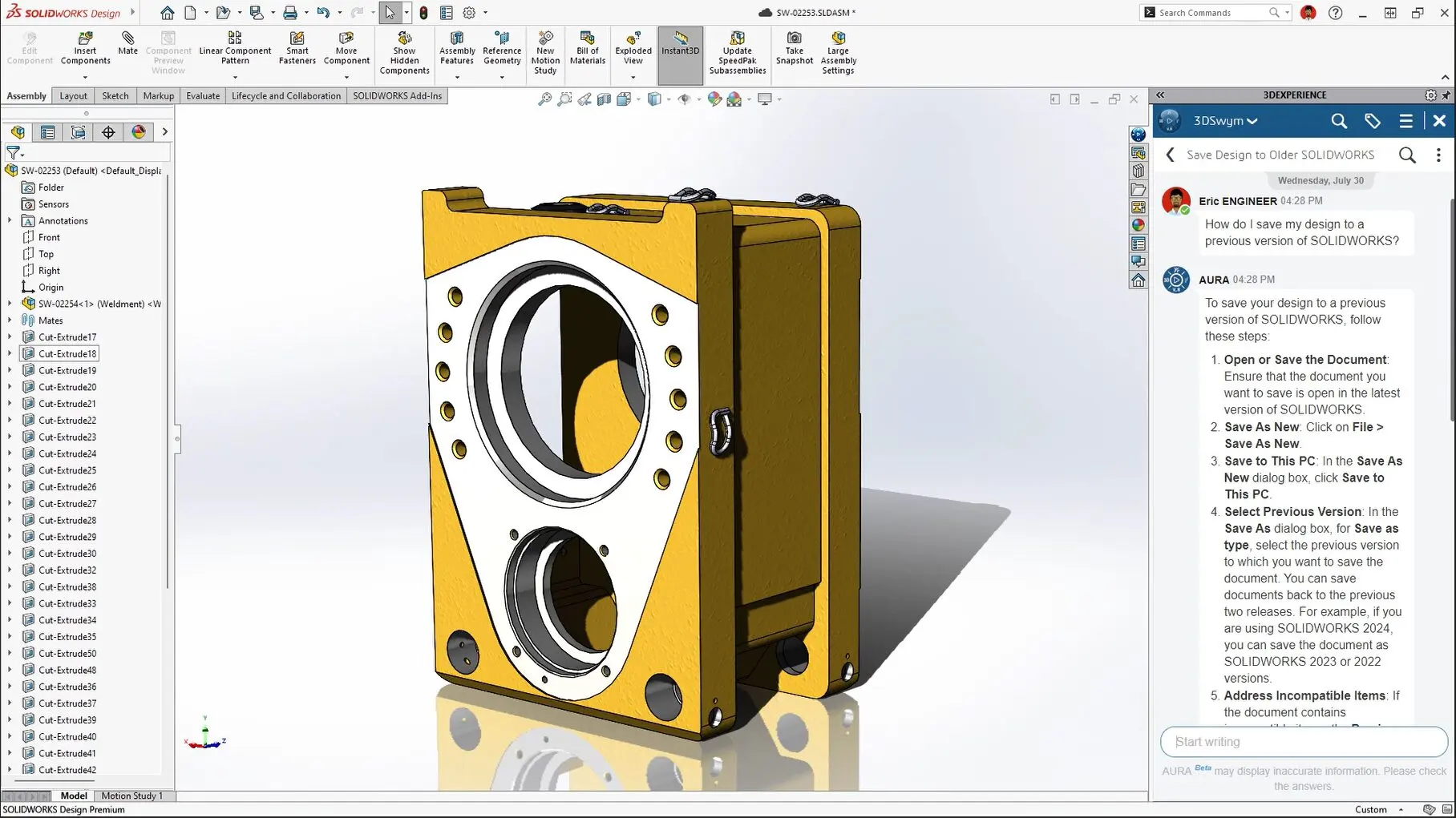 AURA arayüzü: Çalışma bağlamına göre öneri/yardım paneli (context-aware guidance)