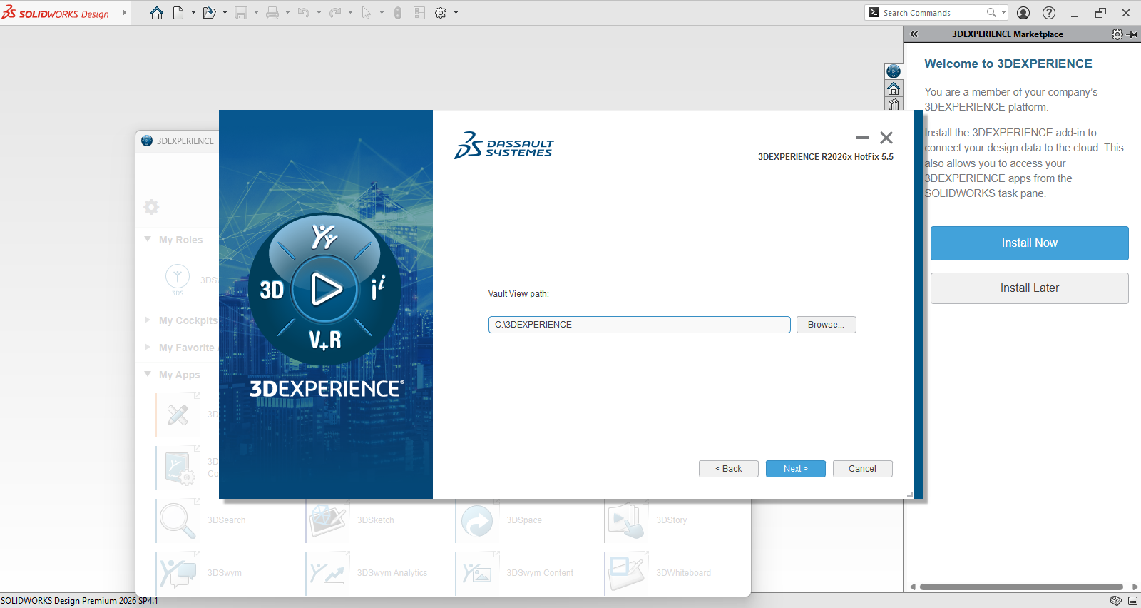 3DEXPERIENCE çalışma klasörünün belirlenmesi.